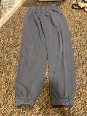 Brandy Melville Slate Blue Fleece Jogger Pants